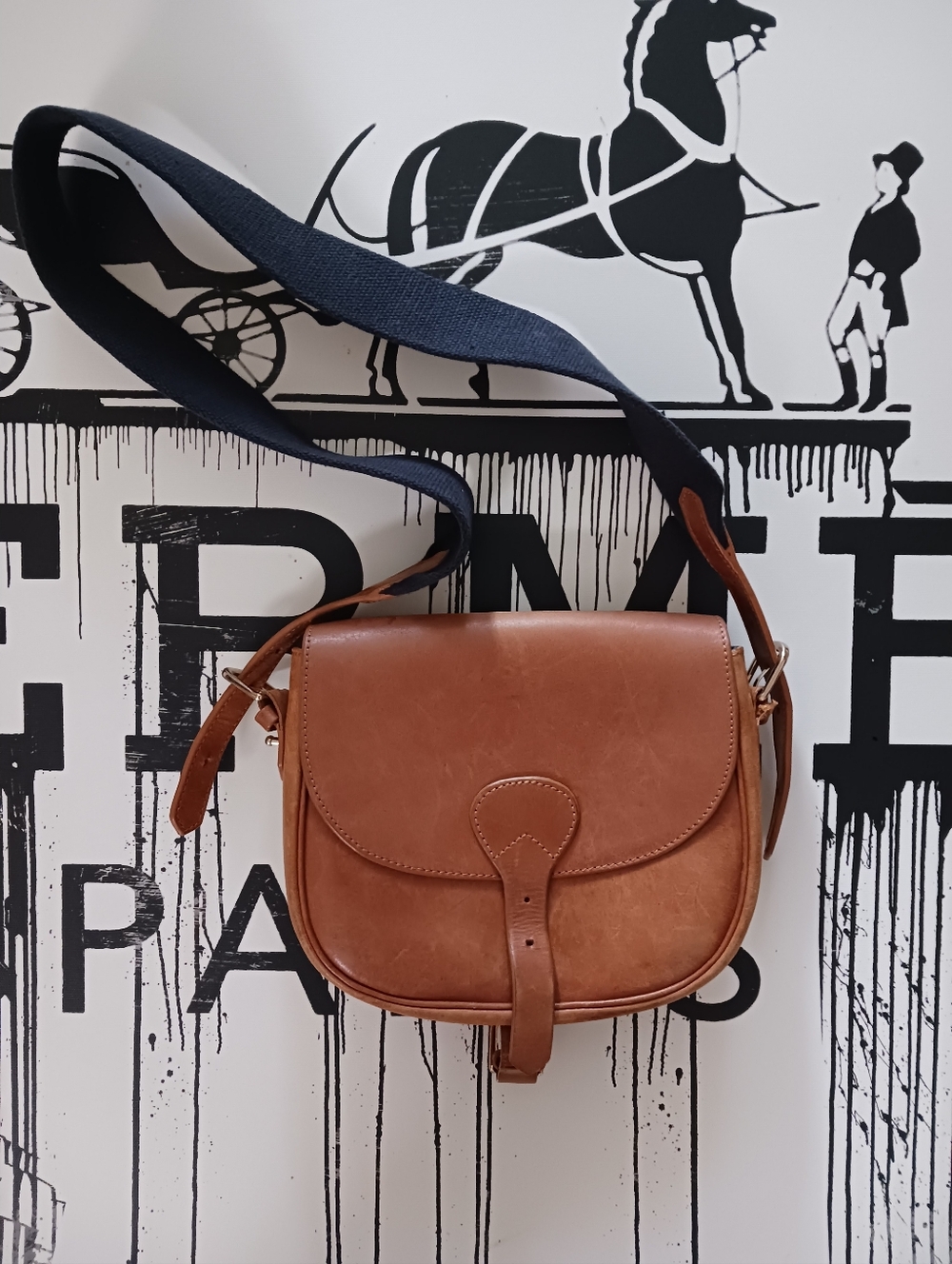 SOEUR Cognac, Natural Leather Shoulder Bag